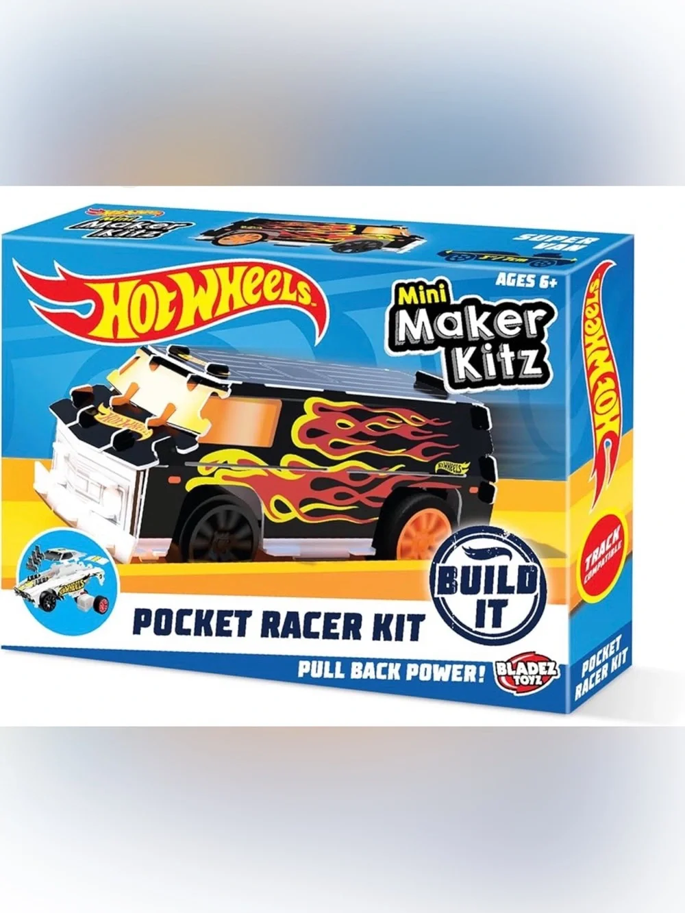 NWT Hot Wheels Mini Maker Kitz Pocket Racer – Super Van – Pull-Back